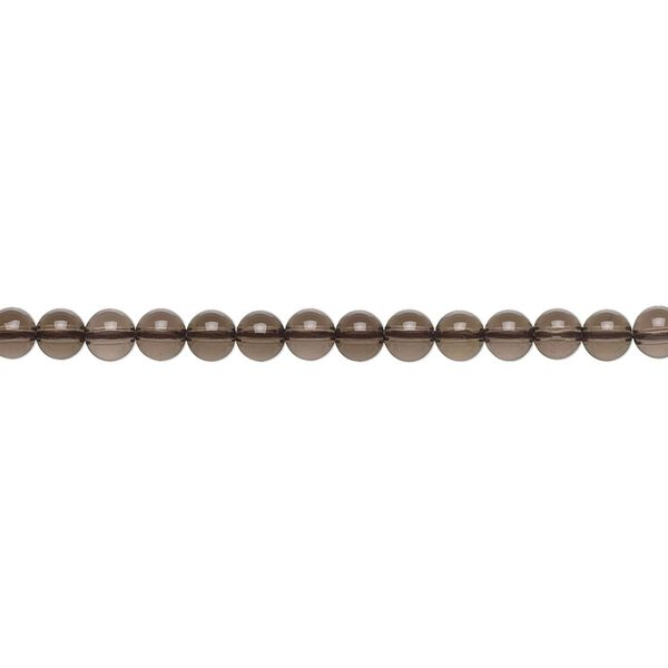 Smoky quartz 1pkg1, round bead 15.5-16 inch 3mm image number 0