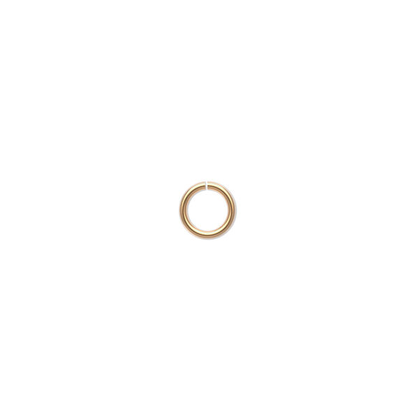 Jump ring, 14Kt gold-filled, 6mm round, 4.3mm inside diameter, 19 gauge. Sold per pkg of 20. image number 0