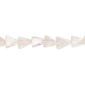 Rose quartz 1pkg1, hand-cut flat triangle bead natural 13 inch 6x6x6mm-9x9x8mm