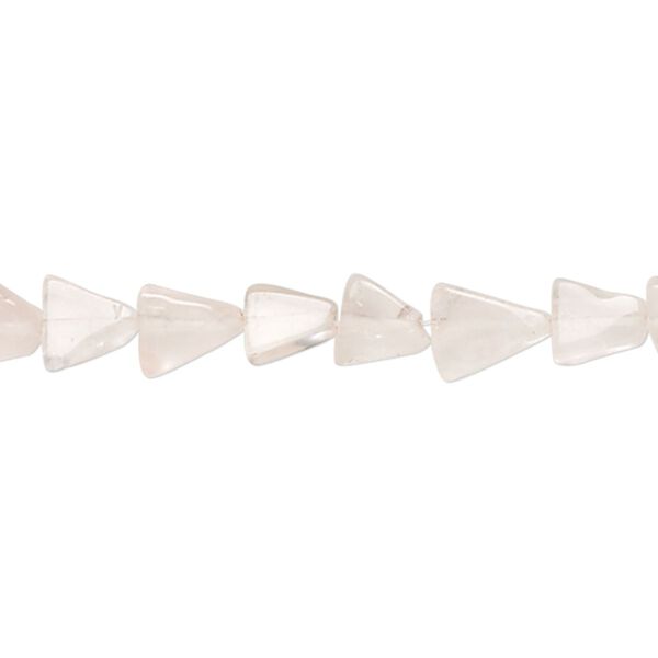 Rose quartz 1pkg1, hand-cut flat triangle bead natural 13 inch 6x6x6mm-9x9x8mm image number 0