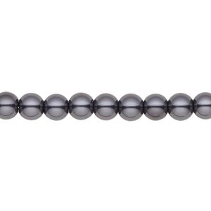 Hemalyke™ 1pkg1, pearlescent round bead 15.5-16 inch 6mm