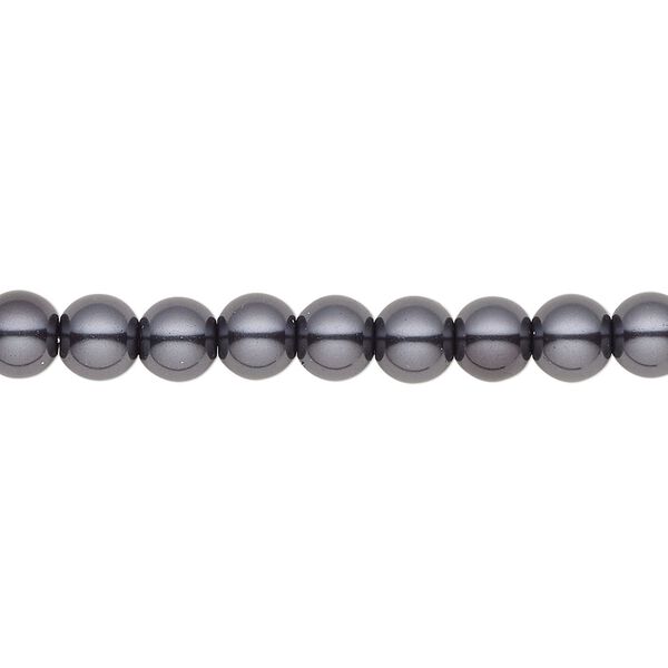 Hemalyke™ 1pkg1, pearlescent round bead 15.5-16 inch 6mm image number 0