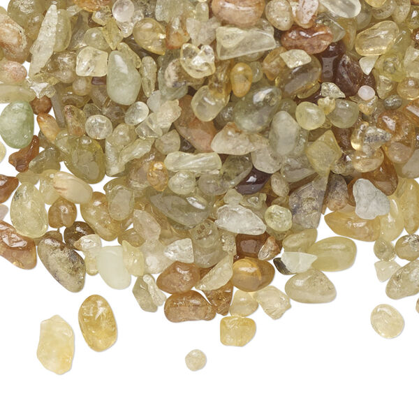 Inlay chip, grossularite garnet (natural), mini undrilled chip, Mohs hardness 7. Sold per 1-ounce pkg. image number 0
