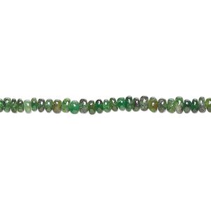 Tsavorite garnet 1pkg1, hand-cut rondelle bead natural 13 inch 3x1mm-3x2mm
