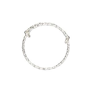 Ring, sterling silver, 1mm diamond-cut, adjustable from size 8 to 12. Sold individually.