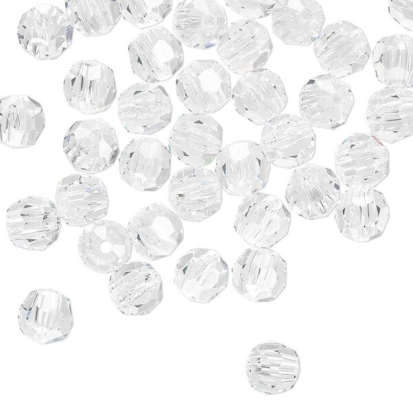Bead 42pk clear, Asfour Crystal 6mm faceted round image number 0