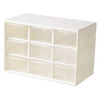 Organizer, plastic, white and clear, 7-1/8 x 4-5/8 x 3-7/8 inches with (9) removable drawers. Sold individually. image number 1