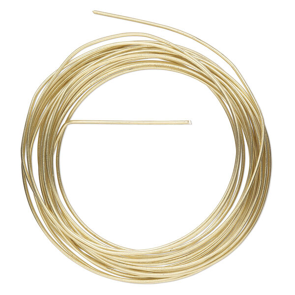 Wire, ParaWire™, brass, jeweler's bronze, round, 16 gauge. Sold per 15-foot coil. image number 0