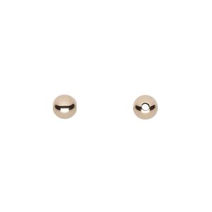 Bead, 14Kt rose gold-filled, 5mm round. Sold per pkg of 20.