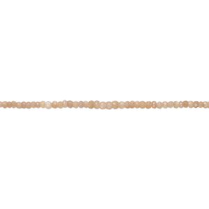 Peach moonstone 1pkg1, hand-cut faceted rondelle bead natural 17 inch graduated 3x2mm-5x4mm