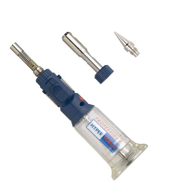 Torch / soldering iron / hot air blower Professional Hyper Torch 1pkg1 plastic / steel / brass,  6.5 x 1.5 inches 3-piece set blue and clear image number 0