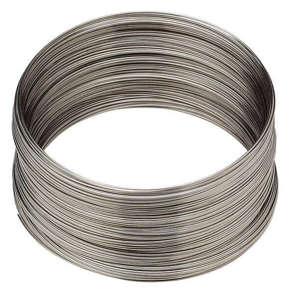 Wire, stainless steel, half-hard, round, 28 gauge. Sold per pkg of 125 feet. image number 0