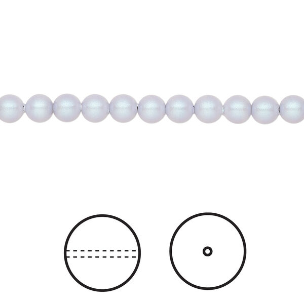 Pearl 500pk iridescent dreamy blue, Swarovski® 4mm round 5810 image number 0