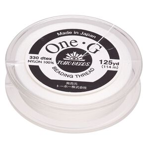 Thread, One-G™, nylon, pkg/125 yards, white, size 0.
