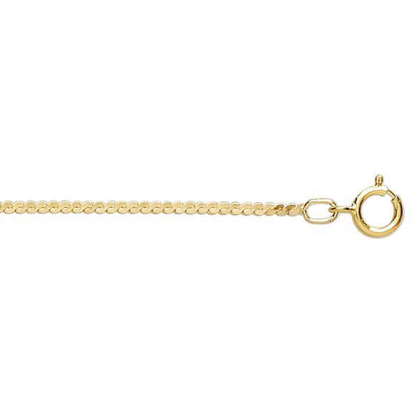 Chain, Gossamer™, 14Kt gold-filled, 1.2mm serpentine, 18 inches with springring clasp. Sold individually. image number 0