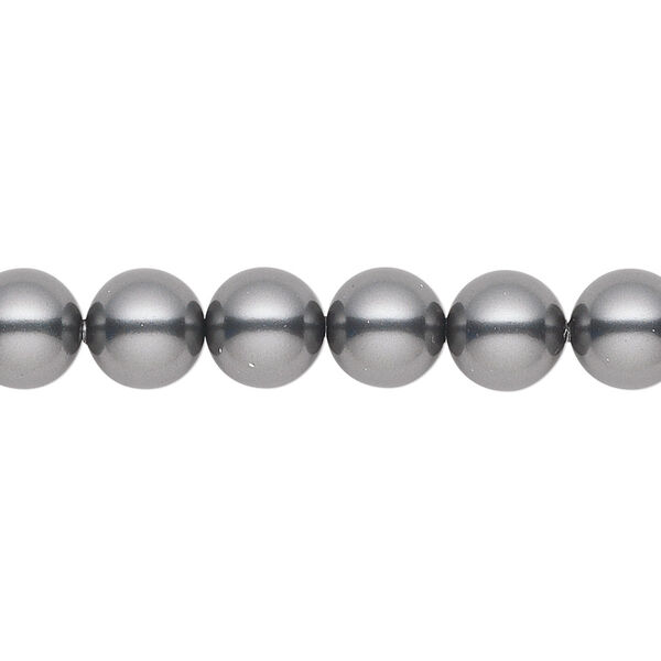 Pearl 250pk dark grey, Crystal Passions® 8mm round 5810 image number 0