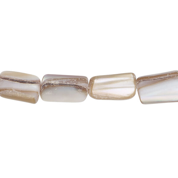 Mother-of-pearl shell 1pkg1, stick bead 15 inch light purple / grey / beige 9x6mm-13x10mm image number 0