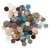 Multi-gemstone / glass 1pkg100, flat round bead mix 10-21mm image number 1