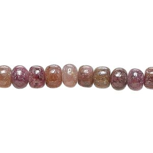 Multi-sapphire 1pkg1, hand-cut rondelle bead natural 13 inch 6x3mm-8x6mm