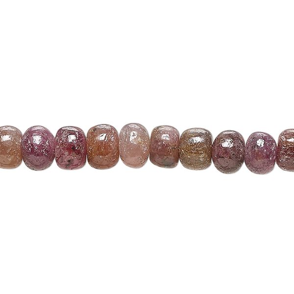 Multi-sapphire 1pkg1, hand-cut rondelle bead natural 13 inch 6x3mm-8x6mm image number 0