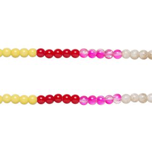 Bead, glass, translucent-mixed colors, 8-8.5mm round. Sold per pkg of (2) 7-inch strand, approximately 50 beads.