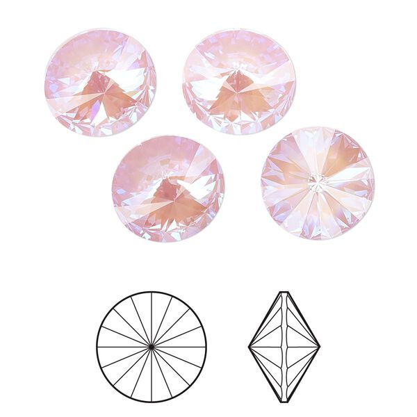 Chaton 4pk crystal lavender DeLite, Crystal Passions® 12mm rivoli 1122 image number 0