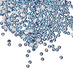 Flat back 1440pk blue violet AB foil back, Preciosa MAXIMA Czech crystal rhinestone 1.9-2.1mm chaton rose round SS6