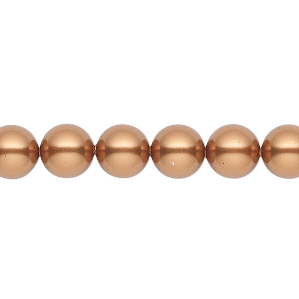 Pearl 50pk copper, Crystal Passions® 8mm round 5810 image number 0