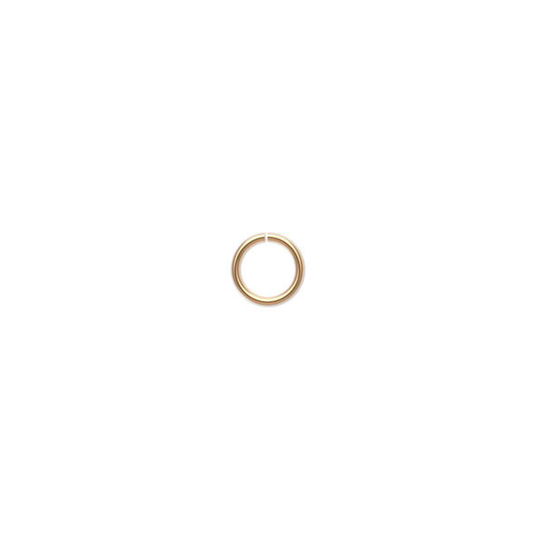 Jump ring, 14Kt gold-filled, 6mm round, 4.4mm inside diameter, 20 gauge. Sold per pkg of 20. image number 0