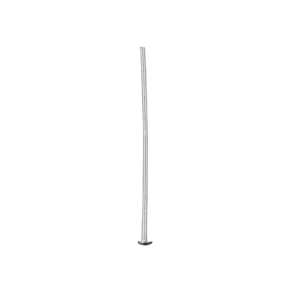 Head pin, sterling silver, 1 inch with domed head, 22 gauge. Sold per pkg of 10. image number 0