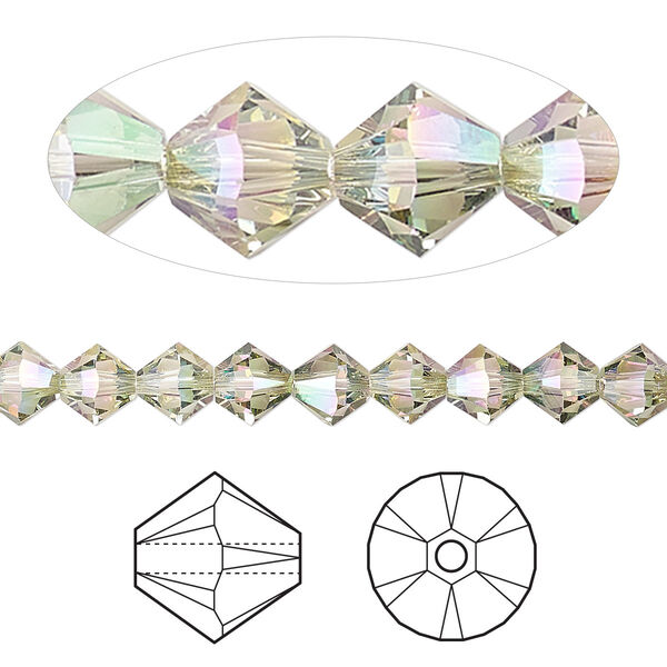 Bead 24pk crystal paradise shine, Crystal Passions® 6mm bicone 5328 image number 0