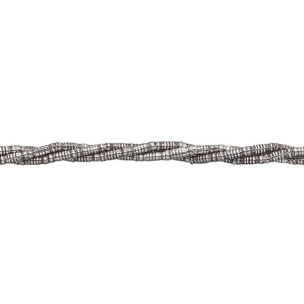 Bead, Hill Tribes, antiqued fine silver, 3x1mm tube. Sold per 16-inch strand. image number 0
