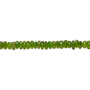 Chrome diopside 1pkg1, hand-cut rondelle bead natural 13 inch 3x1mm-4x3mm