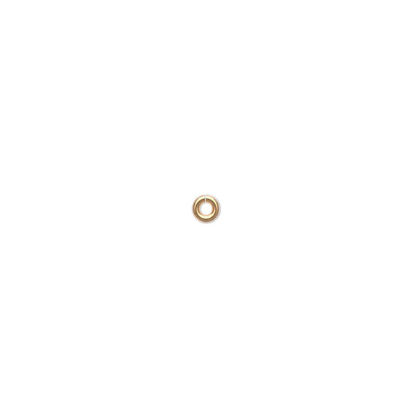 Jump ring, 14Kt gold-filled, 3mm round, 1.7mm inside diameter, 22 gauge. Sold per pkg of 20. image number 0