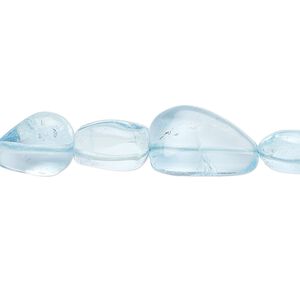 Sky blue topaz 1pkg1, tumbled nugget bead 8 inch mini to small