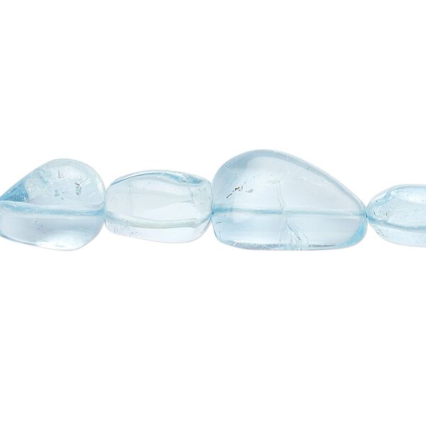 Sky blue topaz 1pkg1, tumbled nugget bead 8 inch mini to small image number 0