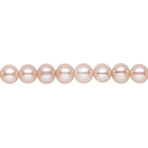 Pearl, cultured freshwater (natural), mauve, 5-6mm semi-round with 0.4mm hole, C grade, Mohs hardness 2-1/2 to 4. Sold per 15-1/2" to 16" strand.