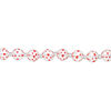 Bead, glass 1pkg8, opaque red and white, 12mm hand-painted round. image number 1