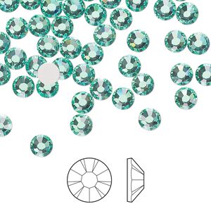 Flat back 144pk Caribbean Sea foil back, Preciosa MAXIMA Czech crystal rhinestone 4.6-4.8mm chaton rose round SS20