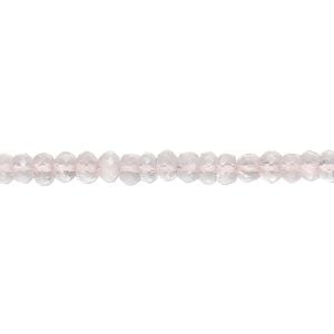 Rose quartz 1pkg1, hand-cut faceted rondelle bead natural 15.5-16 inch 3x2mm-4x3mm