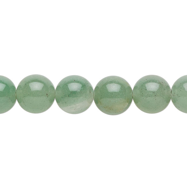 Bead 1pkg1 green aventurine, 10mm round B grade, 15.5-16 inch natural light to medium image number 0