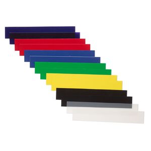 Slats, acrylic, assorted colors, 6 inches. Sold per 14-piece set.