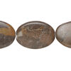 Brown marble 1pkg1, puffed oval bead natural, 15 inch 23x18mm-25x18mm image number 0