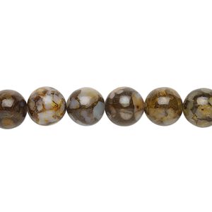 Brown opal 1pkg1, round bead 15.5-16 inch 8mm