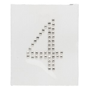 Iron-on transfer 1pk crystal clear, Preciosa Czech crystal 33.5x23.5mm "4"