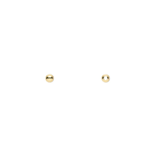 Bead, gold-plated brass, 2.5mm round. Sold per pkg of 1,000. image number 0
