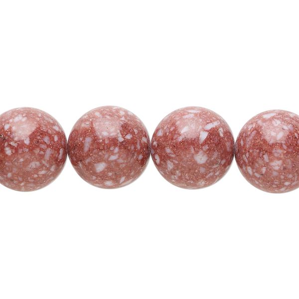 Multi-gemstone / mother-of-pearl shell / resin 1pkg1, round bead 15 inch 11-13mm image number 0