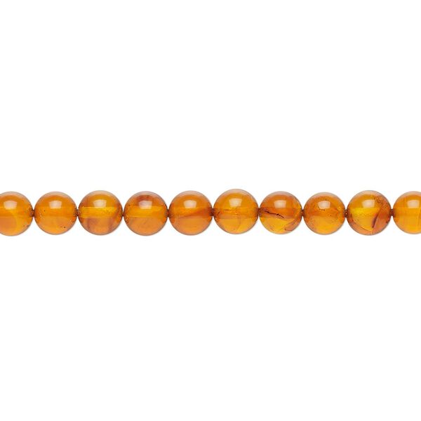 Amber 1pkg1, round bead 15.5-16 inch 5mm image number 0