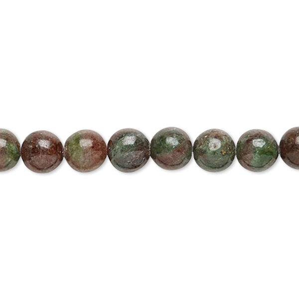 Bead, Kashgar garnet (natural), 6mm round, B grade, Mohs hardness 7 to 7-1/2. Sold per 15-1/2" to 16" strand. image number 0