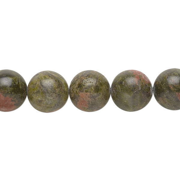 Unakite 1pkg1, round bead natural 15.5-16 inch 10-11mm image number 0